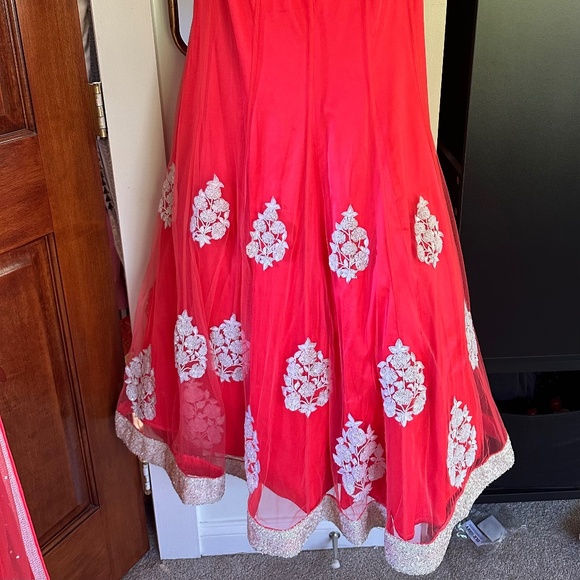 Designer Pink Lehenga - Picture 1 of 5